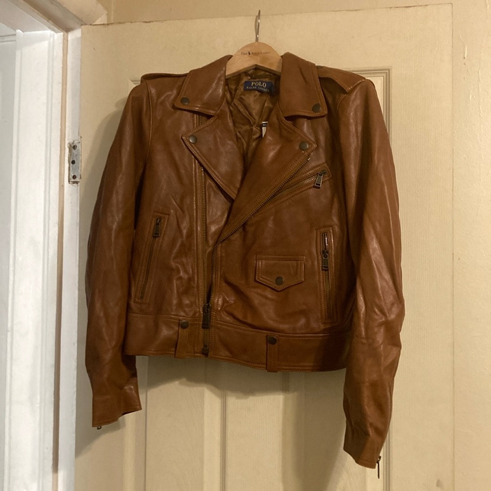 NWT Polo by Ralph Lauren Leather Moto Jacket